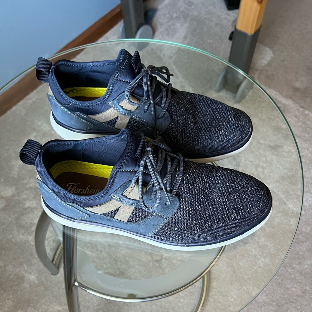 Florsheim venture navy knit/suede sneaker shoes for men size 8